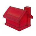 Bank - House - Translucent Red